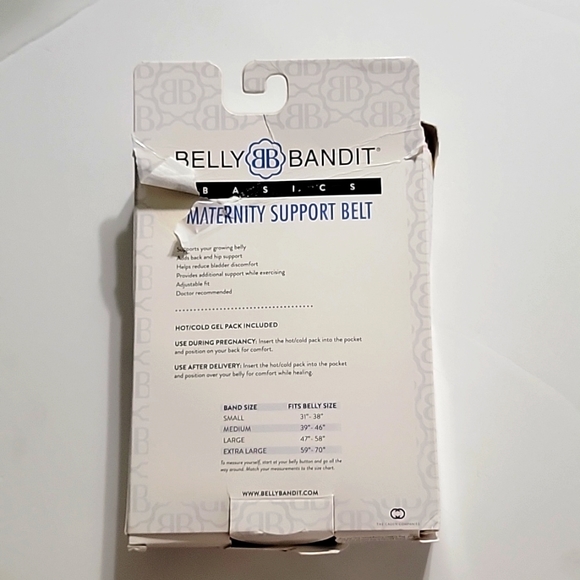 Belly & Back Maternity Support Belt- Belly Bandit Black Medium - Picture 8 of 8